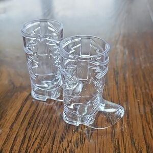 Clear Cowboy Boot Shot Glasses